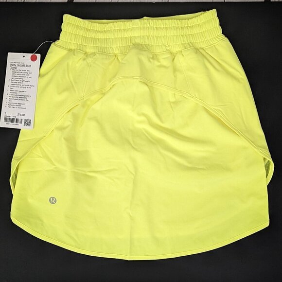 Lululemon Hotty Hot High-Rise Skirt Long Highlight Yellow 2 NWT - Picture 3 of 7